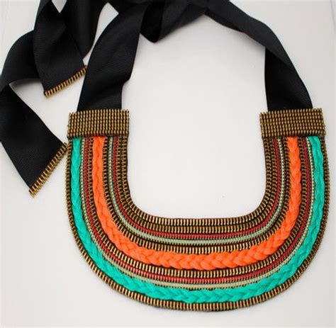 Buenamoza S Orange And Turquoise Necklace Shop Here Bit Ly