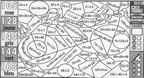 Coloriage204 coloriage magique cm1 maths