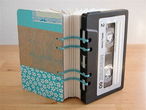 Cassette Tape Book Blue Collage Handmade Notebook