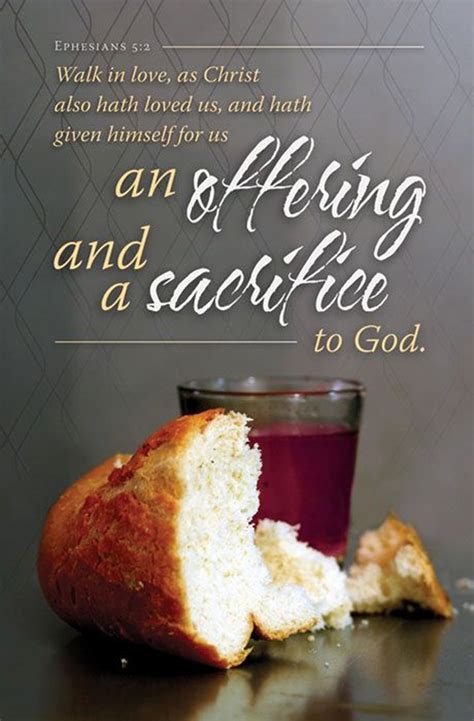An Offering And Sacrifice Communion Letter Size Bulletin Church Partner