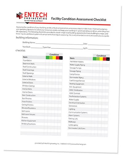 Facility Condition Assessment Fca Engineering Entech Engineering