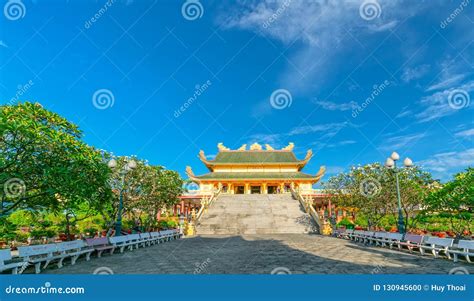 Beauty Architecture Leads To Lord Buddha Statue Shining In Dai Tong Lam