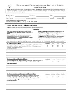 appraisal form sample  master  template document