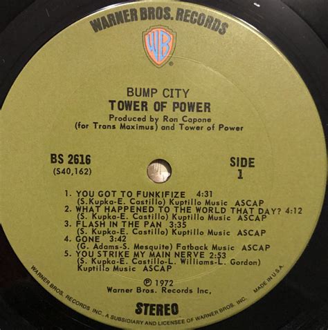 Tower Of Power Bump City Used Vinyl High Fidelity Vinyl Records