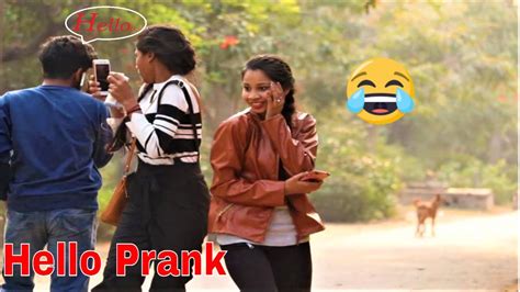 Funny Scaring Hello Prank On Cute Girls Pranks In India In Hindi Mindlesslaunde Hello