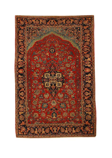 bonhams a kashan prayer rug central persia circa 1920 6 ft 9 in x 4 ft 1 in 206 x 124 cm
