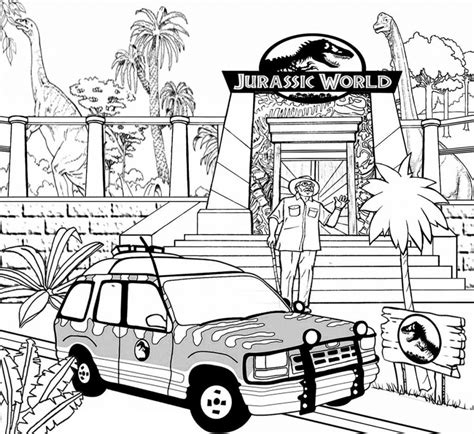 Jurassic World Coloring Pages Dibujo Para Imprimir Printable