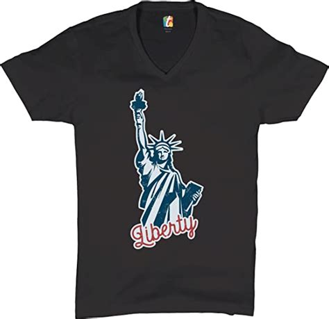 Statue Of Liberty V Neck T Shirt Freedom Independence 4th Of July Nyc