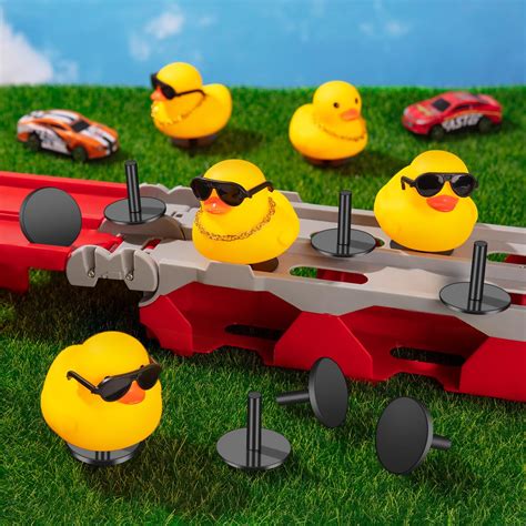 ZHWKMYP 20 Pcs Duck Plugs, Black Plastic Duck Plug Holder for Car Dash