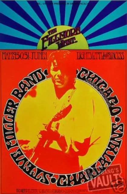 Affiche Steve Miller Chicago Transit Authority Fillmore W 1969 Randy
