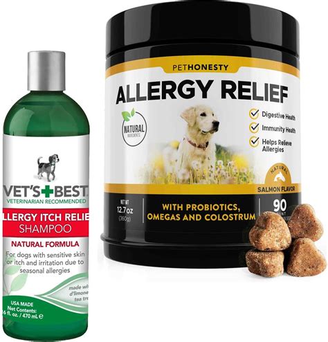 Vets Best Allergy Itch Relief Shampoo For Dogs 16 Oz Bottle