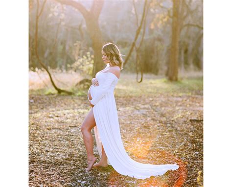 2020 New Maxi Maternity Gown Split Front Chiffon Gown Sexy Maternity Photography Props Maternity