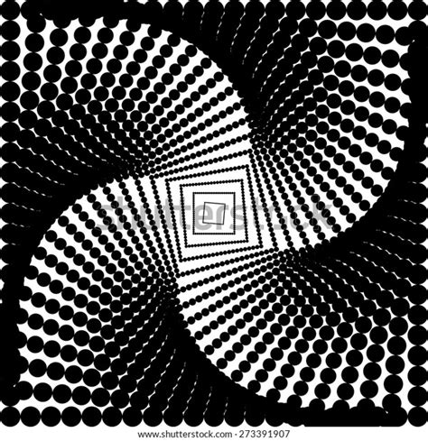 Design Monochrome Twirl Movement Illusion Background Stock Vector