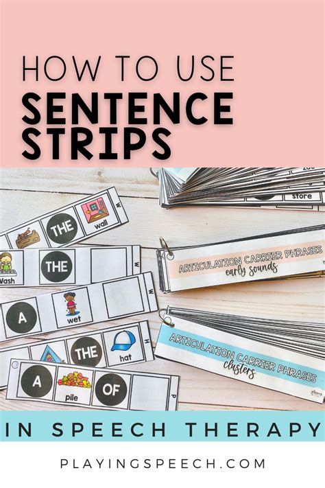 How I Use Sentence Strips In Speech Therapy — Playing Speech Speech Therapy Activities And