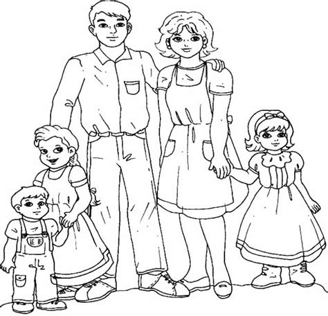 Familias animadas para colorear - Imagui