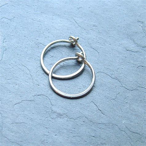 Igl certified lab grown diamond hoop earrings. Small Sterling Silver Hoop Earrings Handmade Silver Hoops ...