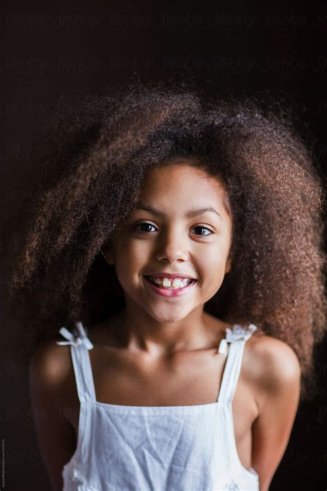 Portrait Of A Mixed Race Little Girl By Stocksy Contributor Jovana