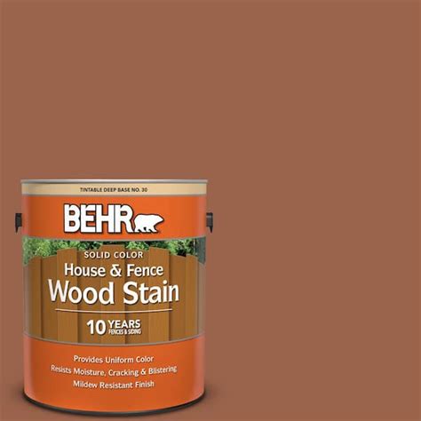 Behr 1 Gal Sc 122 Redwood Naturaltone Solid Color House And Fence