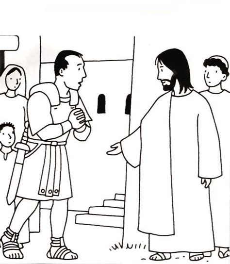 ️jesus And The Centurions Servant Coloring Page Free Download