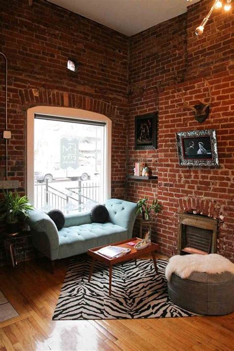 Nice 48 Ispiring Rustic Elegant Exposed Brick Wall Ideas Living Room