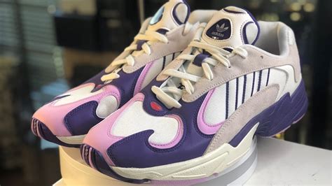 The former is built with a combination of mesh and suede, finished in an orange. EARLY UNBOXING: ADIDAS x DRAGON BALL Z FRIEZA YUNG-1 - YouTube