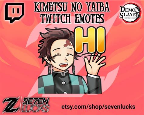 Tanjiro Hi Emote Demon Anime Twitch Emotes Anime Twitch Etsy