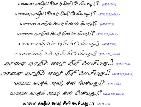 Tamil Fonts Collections
