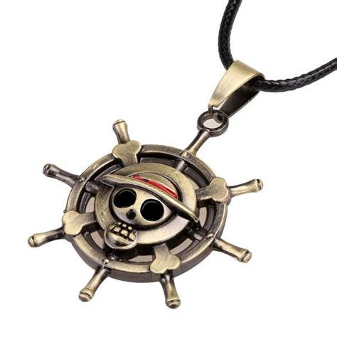One Piece Skull Luffy Pendant Necklace Luffy Skull Anime Accessories