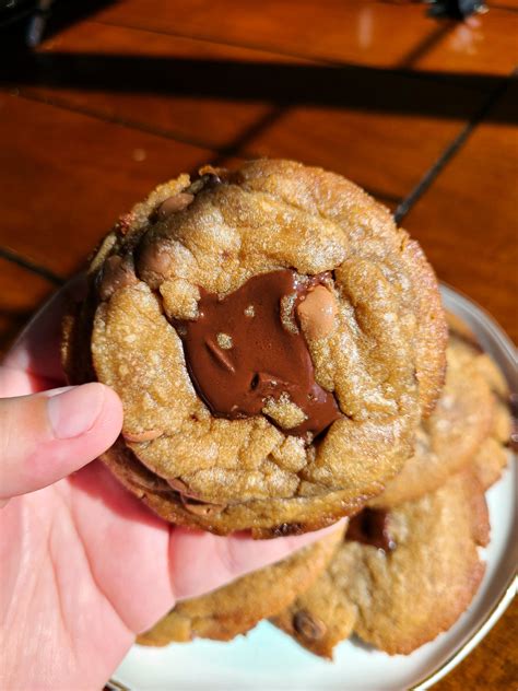 Homemade Brown Butter Choc Chip Cookies Food