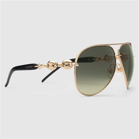 Gold Aviator Sunglasses Gucci Women S Aviator 308866i33315225