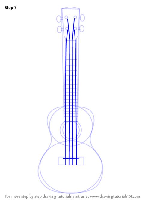Learn How To Draw A Ukulele Musical Instruments Step By Step