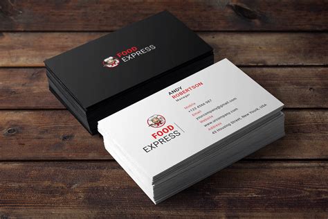 Restaurant Business Card Business Card Templates ~ Creative Market