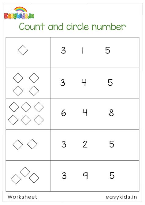 Count And Circle Correct Number