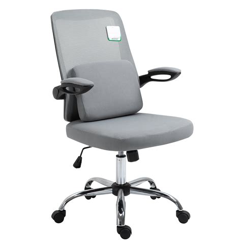Lula Mesh Office Chair With Folding Arms And Removable Lumbar Cushion