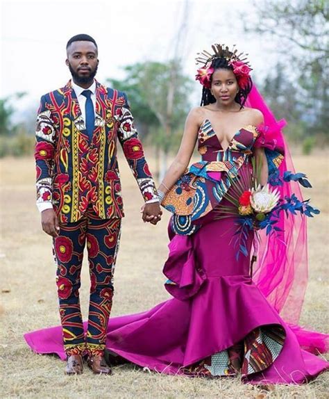 Zambian Bride South African Groom African Print Wedding Dress African Print Dresses African