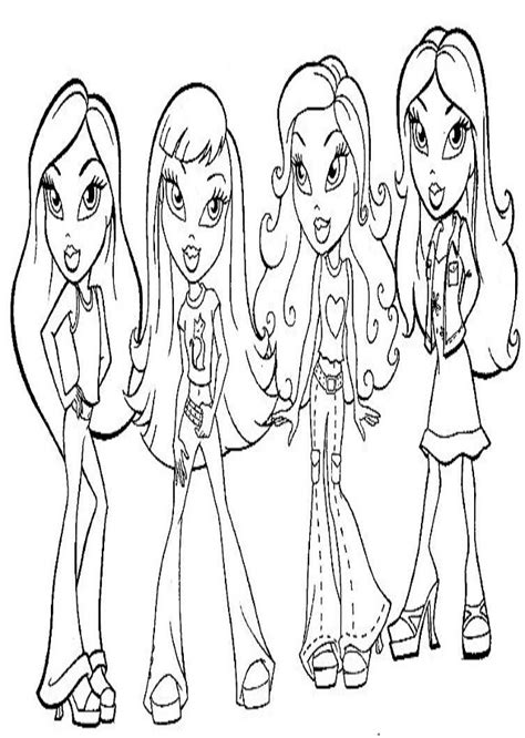 Dibujo De Las Chicas Bratz Para Colorear Dibujos De Las Bratz Para