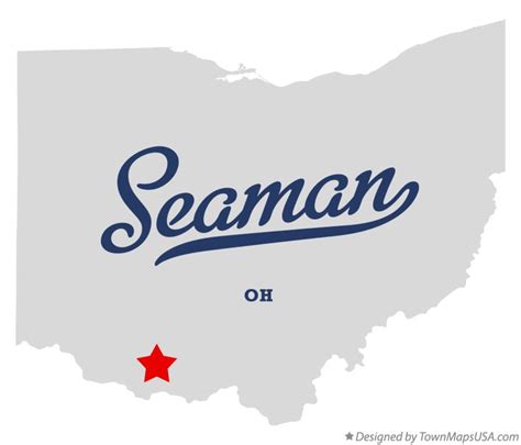 Map Of Seaman Oh Ohio