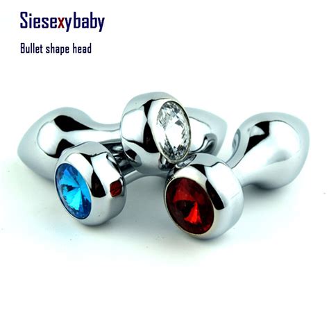 Stainless Steel Bullet Shape Design Smooth Butt Plug For Adult Game