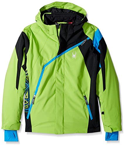 Spyder Boys Challenger Ski Jacket Freshblackfrench Blue Size 10