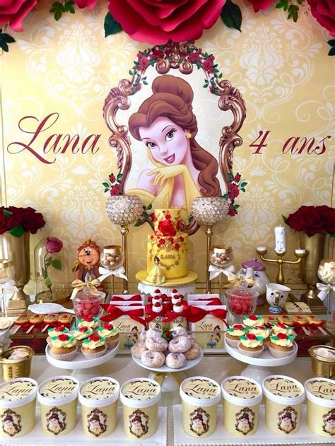 Karas Party Ideas Princess Belle Beauty And The Beast Birthday Party