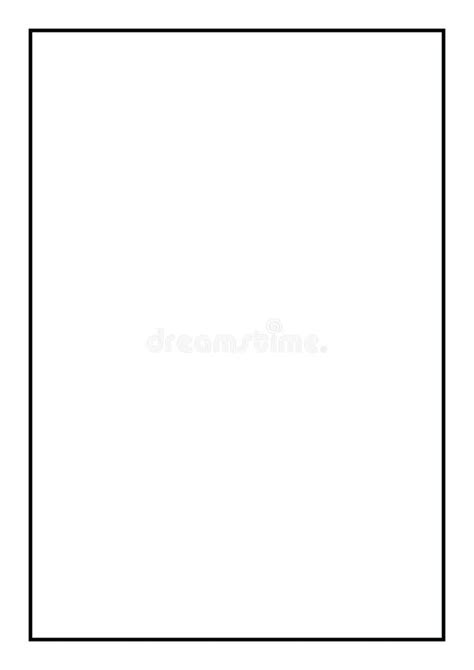 A4 Size Paper With Black Border Stock Illustration Illustration Of