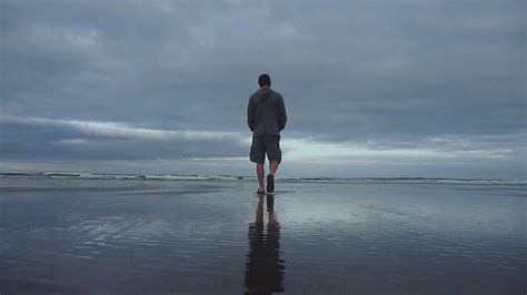 Man Alone At The Beach Stock Video Footage Storyblocks