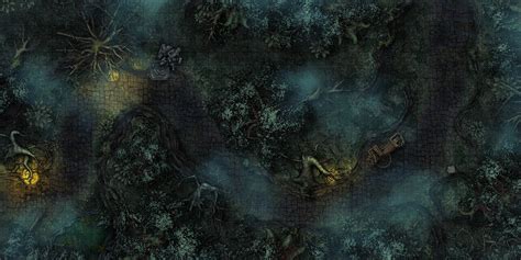 Creepy Forest Path Battlemap 40x20 By Savingthrower On Deviantart
