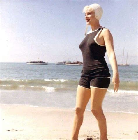 30 Candid Photographs Of Marilyn Monroe In Black Swimsuit