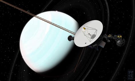 Artstation Voyager 2 Approaches Uranus 19860124