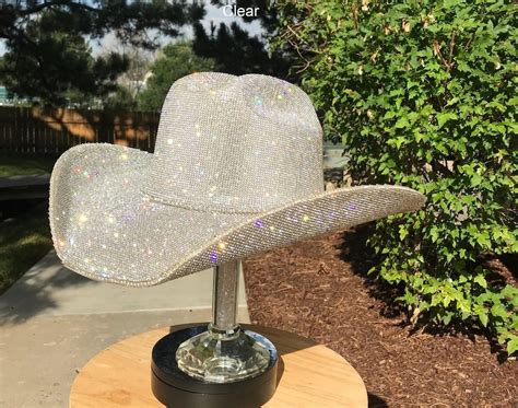 Fully Covered Rhinestone Cowgirl Hat Western Wedding Country Concert Space Costume
