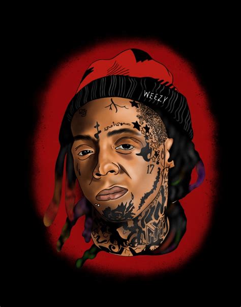 Lil Wayne Digital Portrait Printable Wall Art Instant Dowload Jpeg