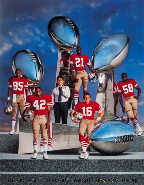San Francisco 49ers 4 X Super Bowl Champions 8 X 10 Color Photo With