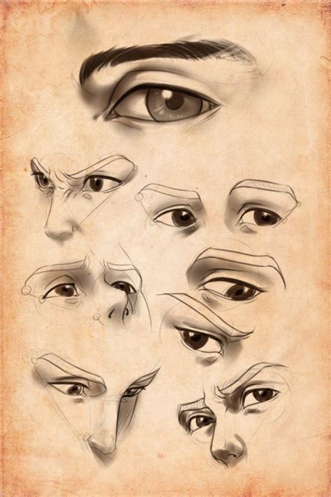 Practice Male Eyes By Artipelago On Deviantart Anatomy Sketches
