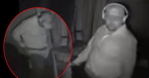 Male Burglar Caught On Camera Wearing Woman S Knickers And Admiring Himself Mirror Online